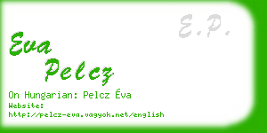 eva pelcz business card